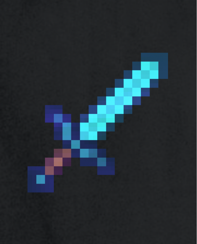 Džemepris minecraft sword blue